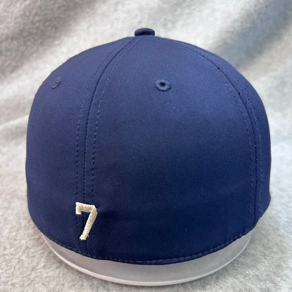 Sox Embroidered Logo Mens Navy The Game Baseball Cap Perforated Flat Brim Size S